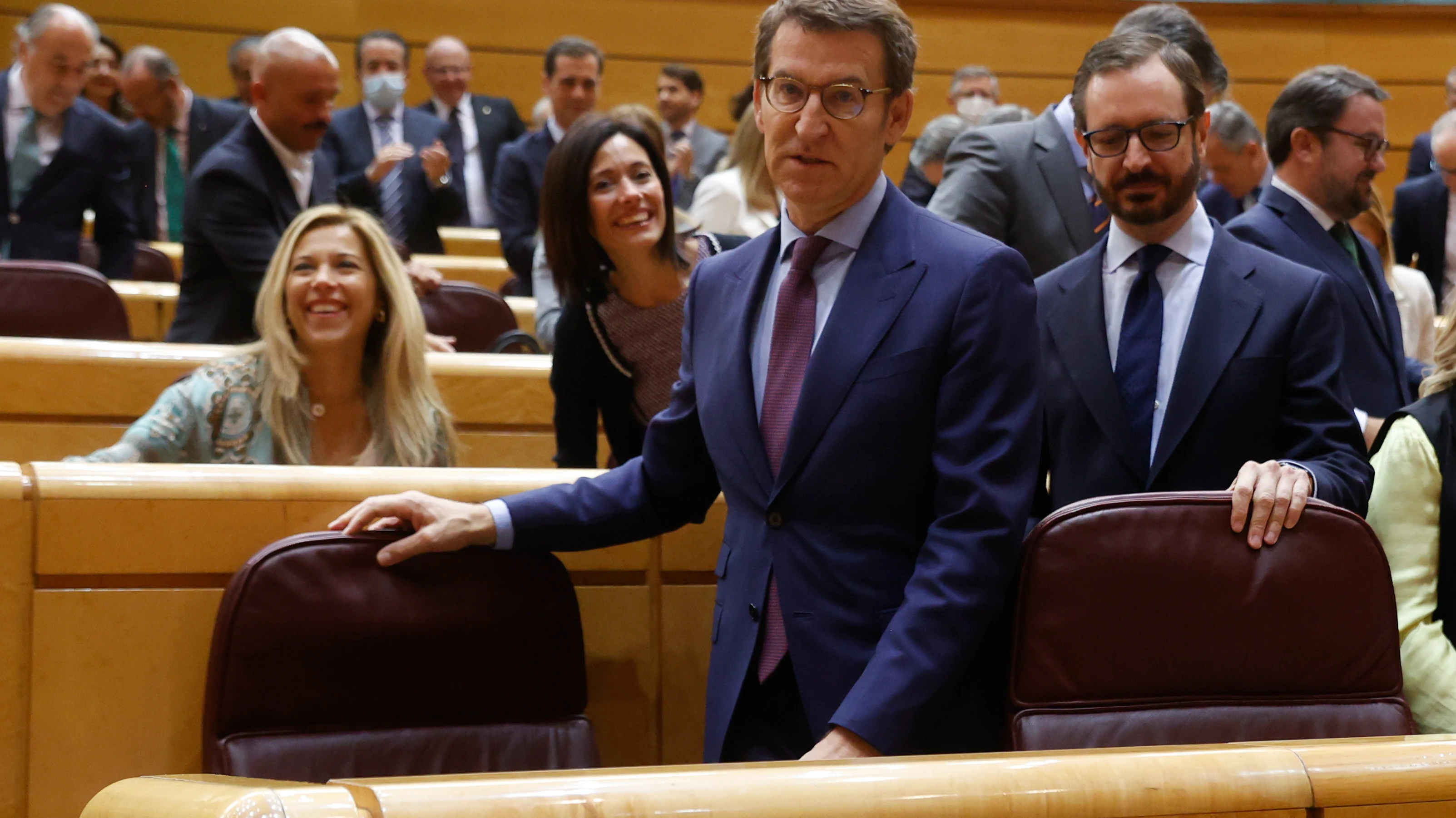 El l&iacute;der del PP, Alberto N&uacute;&ntilde;ez Feij&oacute;o, en el Senado