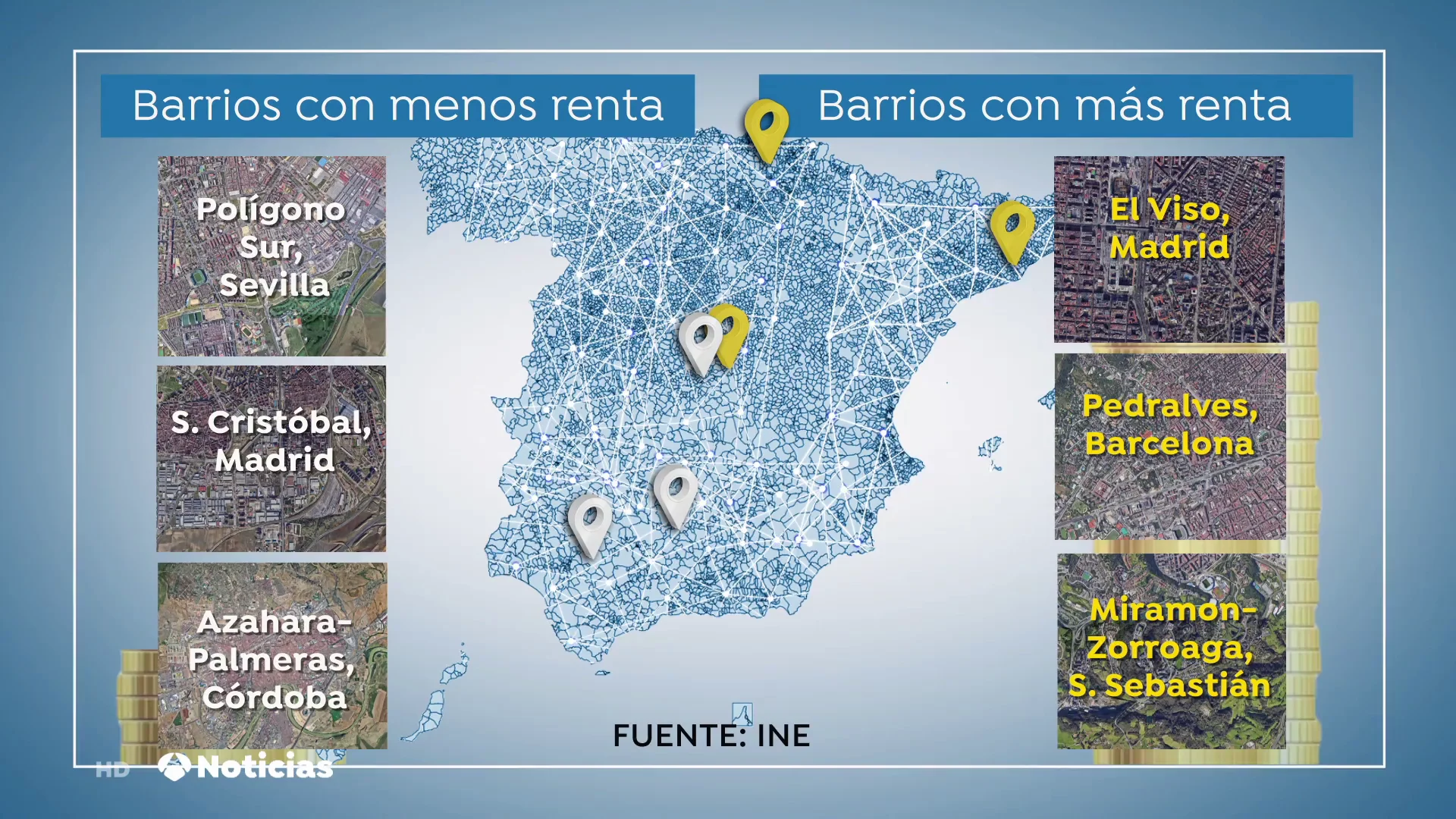 Estos son los barrios m&aacute;s pobres y m&aacute;s ricos de Espa&ntilde;a 