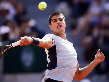 Carlos Alcaraz, en el partido ante Albert Ramos Carlos Alcaraz, en el partido ante Albert Ramos