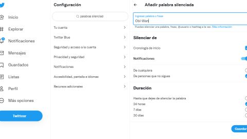 Cómo silenciar palabras en Twitter