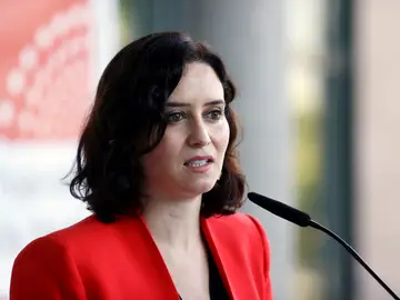 Isabel Díaz Ayuso en una rueda de prensa Isabel Díaz Ayuso en una rueda de prensa