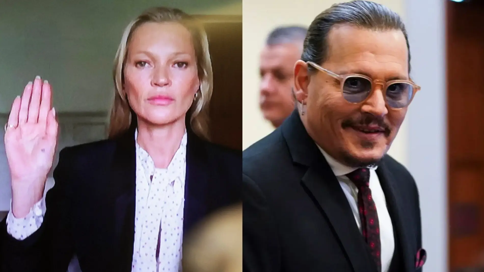 Kate Moss y Johnny Depp en el juicio contra Amber Heard