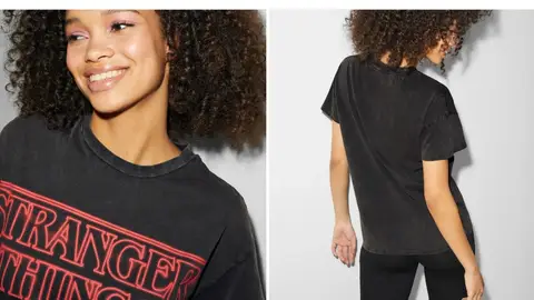 Camiseta con logo de 'Stranger Things' Camiseta con logo de 'Stranger Things'