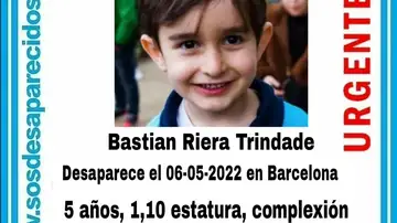 Se busca a un niño de 5 años desaparecido en Barcelona como posible caso de secuestro parental Se busca a un niño de 5 años desaparecido en Barcelona como posible caso de secuestro parental