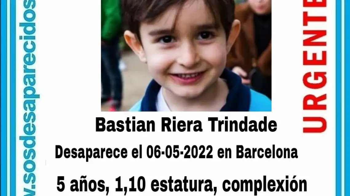 Se busca a un niño de 5 años desaparecido en Barcelona como posible caso de secuestro parental Se busca a un niño de 5 años desaparecido en Barcelona como posible caso de secuestro parental