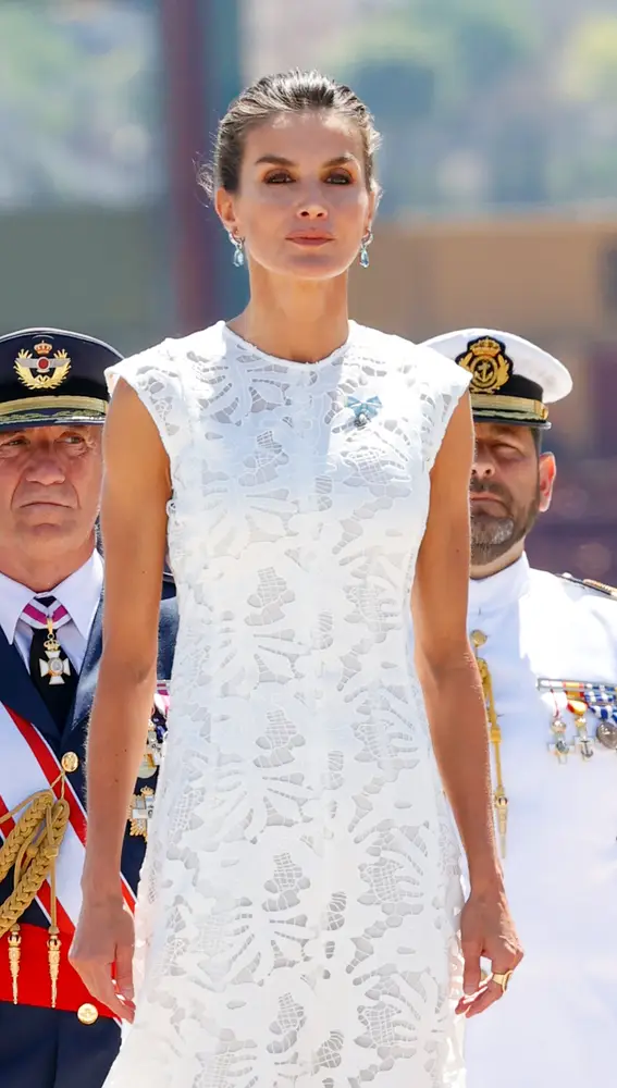 La reina Letizia durante el acto en Cartagena, Murcia 