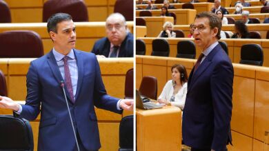Primer cara a cara entre Pedro Sánchez y Alberto Núñez Feijóo en el Senado, streaming en directo