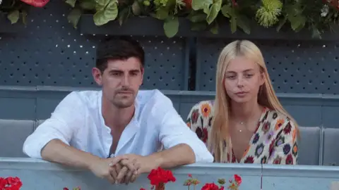 Thibaut Courtois y Mishel Gerzig Thibaut Courtois y Mishel Gerzig