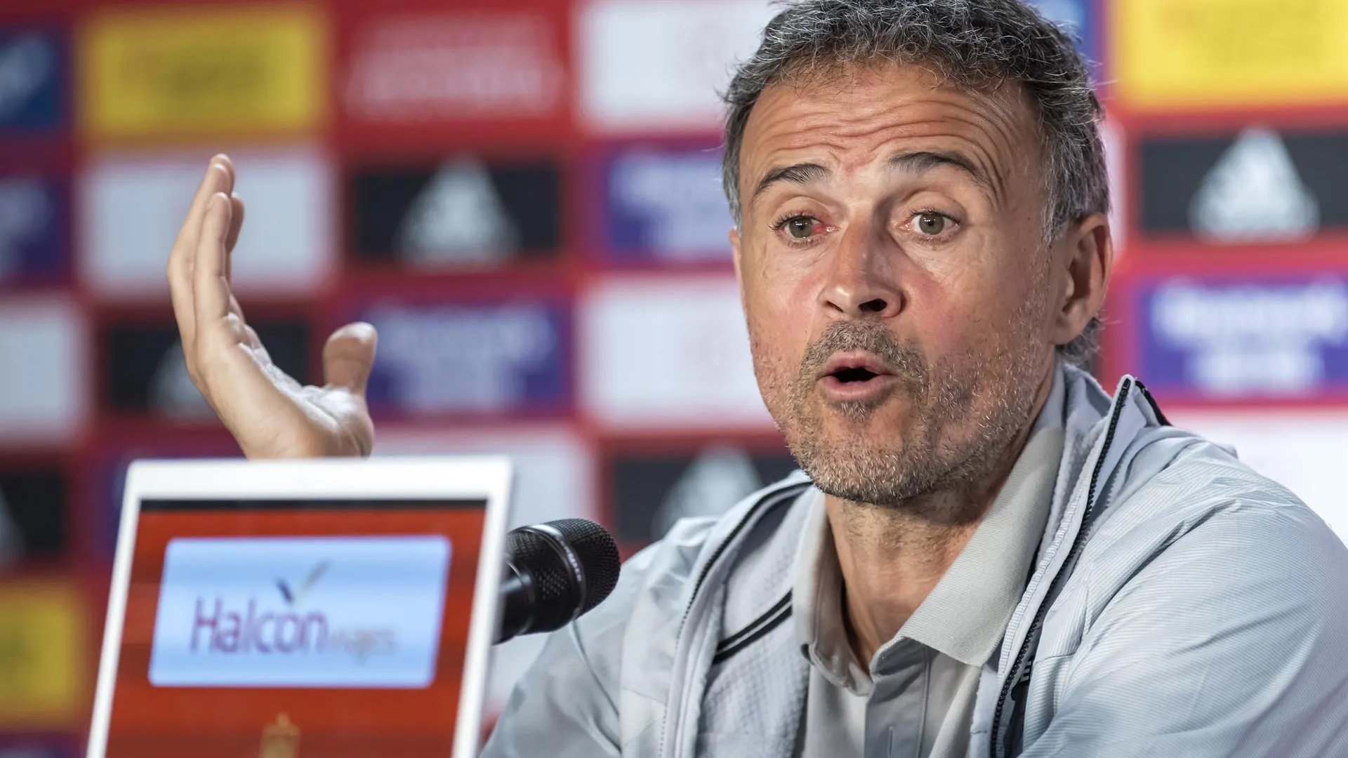 Luis Enrique durante la rueda de prensa previa al partido contra Suiza de Nations League Luis Enrique durante la rueda de prensa previa al partido contra Suiza de Nations League