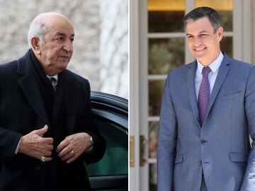 El presidente argelino, Abdelmadjid Tebboune y el presidente español, Pedro Sánchez