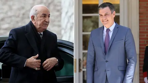 El presidente argelino, Abdelmadjid Tebboune y el presidente español, Pedro Sánchez El presidente argelino, Abdelmadjid Tebboune y el presidente español, Pedro Sánchez