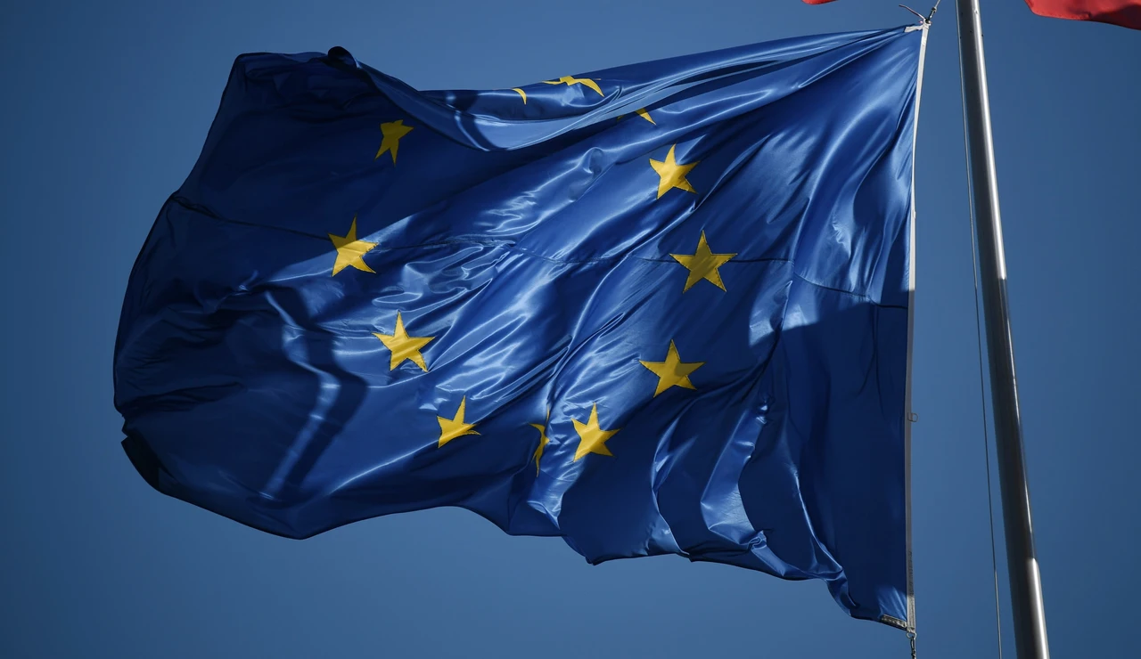 Imagen de archivo que muestra la bandera de la Unión Europea