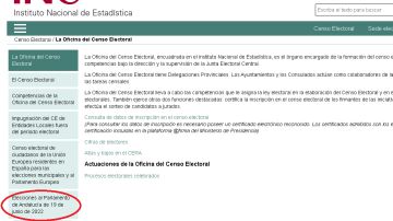 Cómo saber en qué colegio electoral de Almería me toca votar. Paso 2.