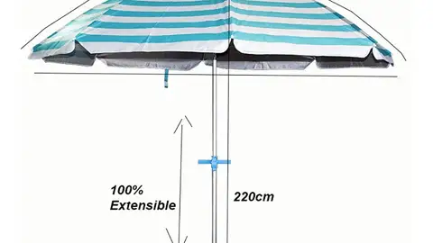 Sombrilla extensible y reclinable Sombrilla extensible y reclinable