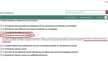 Cómo saber en qué colegio electoral de Córdoba me toca votar. Paso 4.