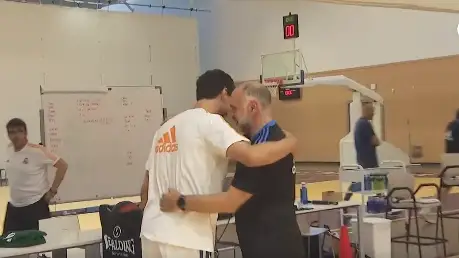 Pablo Laso visita a la plantilla del Real Madrid Pablo Laso visita a la plantilla del Real Madrid