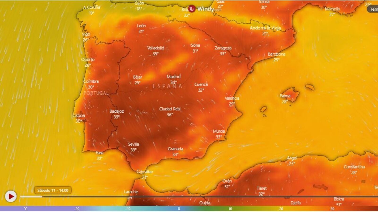 Llega la ola de calor más temprana en 40 años: ¿Qué temperatura hará a cada hora y qué día acabará?