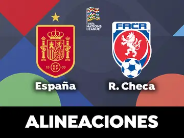 Alineación de España ante la República Checa en el partido de la Nations League Alineación de España ante la República Checa en el partido de la Nations League