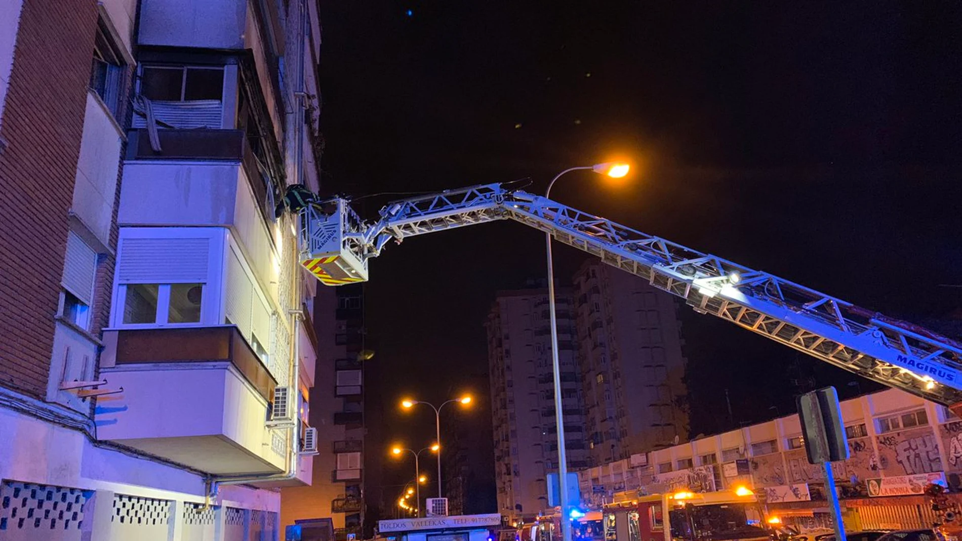 Incendio en una vivienda de Madrid