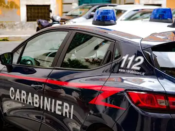 Un coche de la Policía italiana Un coche de la Policía italiana