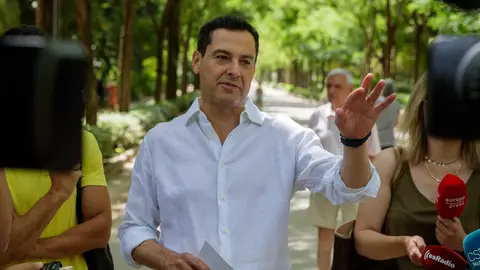 El candidato del PP a la reelección en la Junta, Juanma Moreno El candidato del PP a la reelección en la Junta, Juanma Moreno