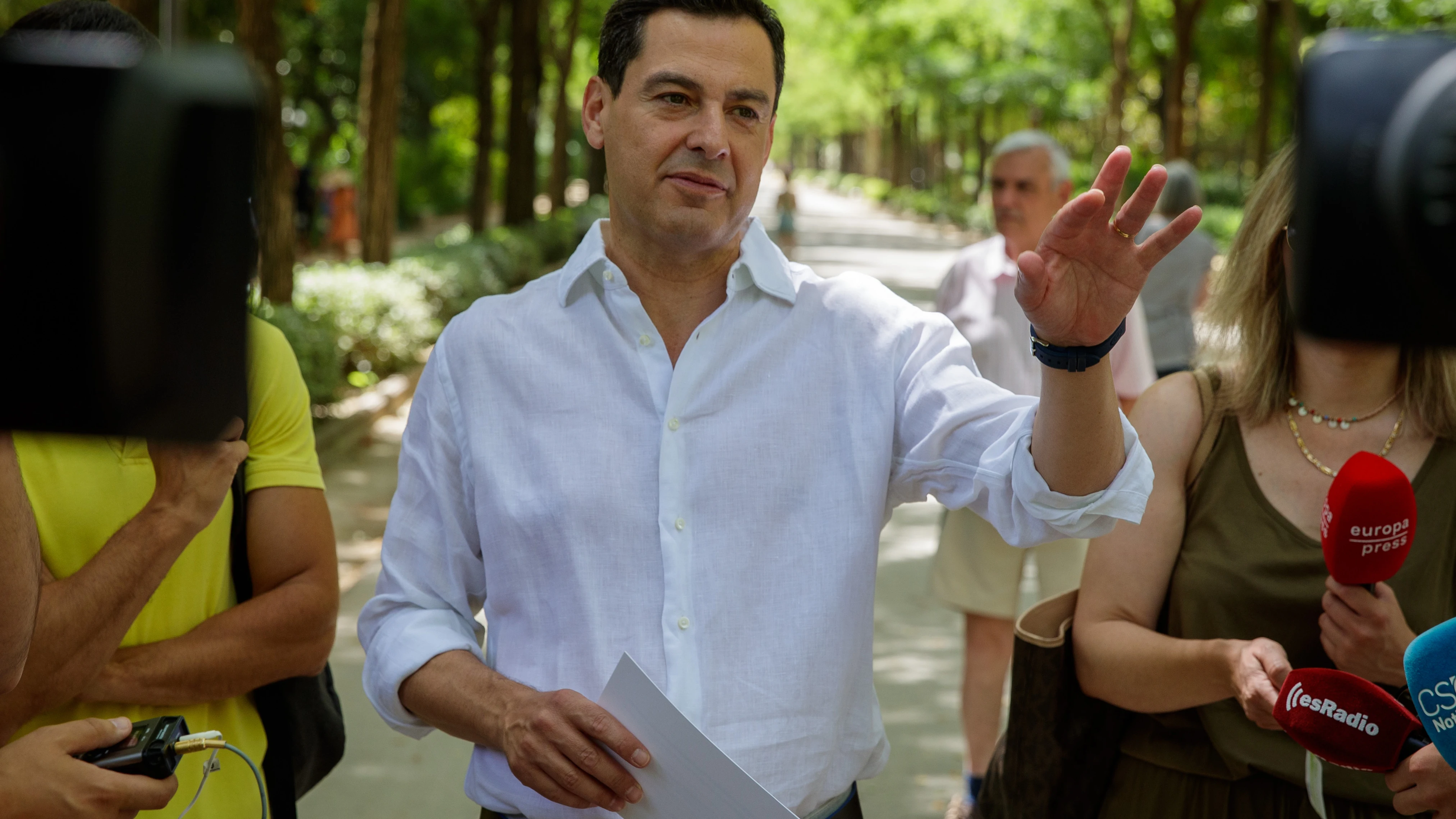 El candidato del PP a la reelección en la Junta, Juanma Moreno El candidato del PP a la reelección en la Junta, Juanma Moreno