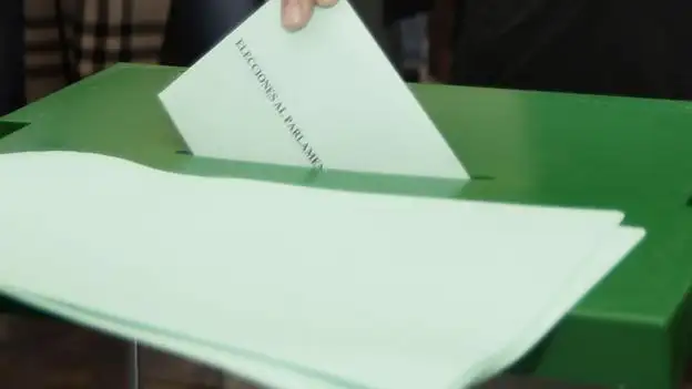 Voto dentro de la urna Voto dentro de la urna