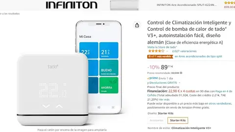 Termostato inteligente de Amazon. Termostato inteligente de Amazon.
