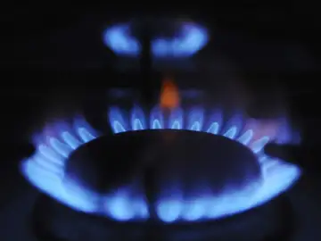 Imagen de archivo de un quemador de una cocina de gas