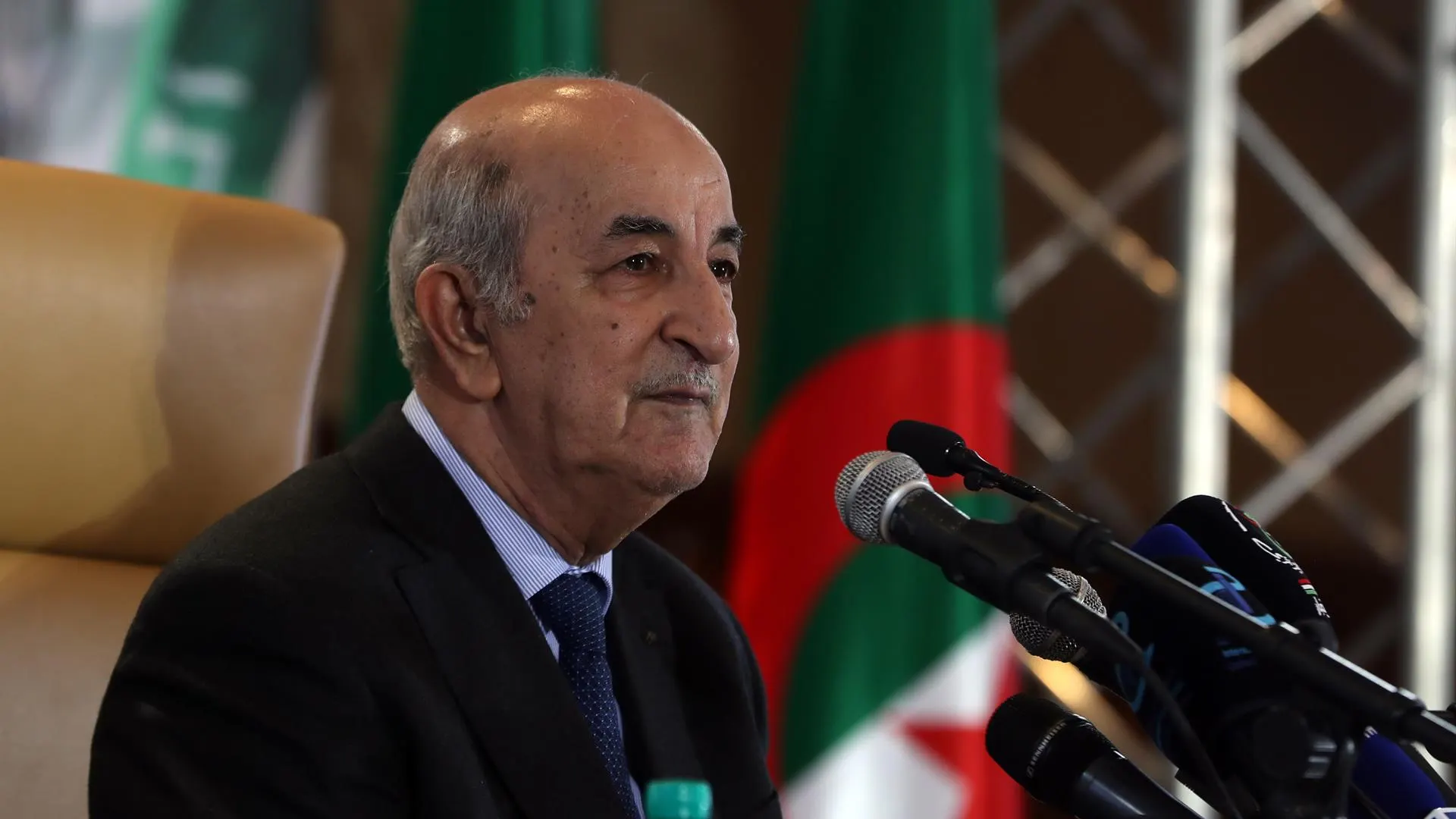 El presidente de Argelia, Abdelmadjid Tebboune El presidente de Argelia, Abdelmadjid Tebboune