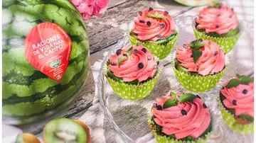 Sorprende a tus invitados con muffins de sandía Sorprende a tus invitados con muffins de sandía