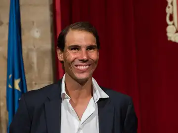 Rafa Nadal, en un acto de reconocimiento a su trayectoria en Mallorca
