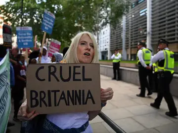 Protesta en Londres contra las deportaciones Protesta en Londres contra las deportaciones