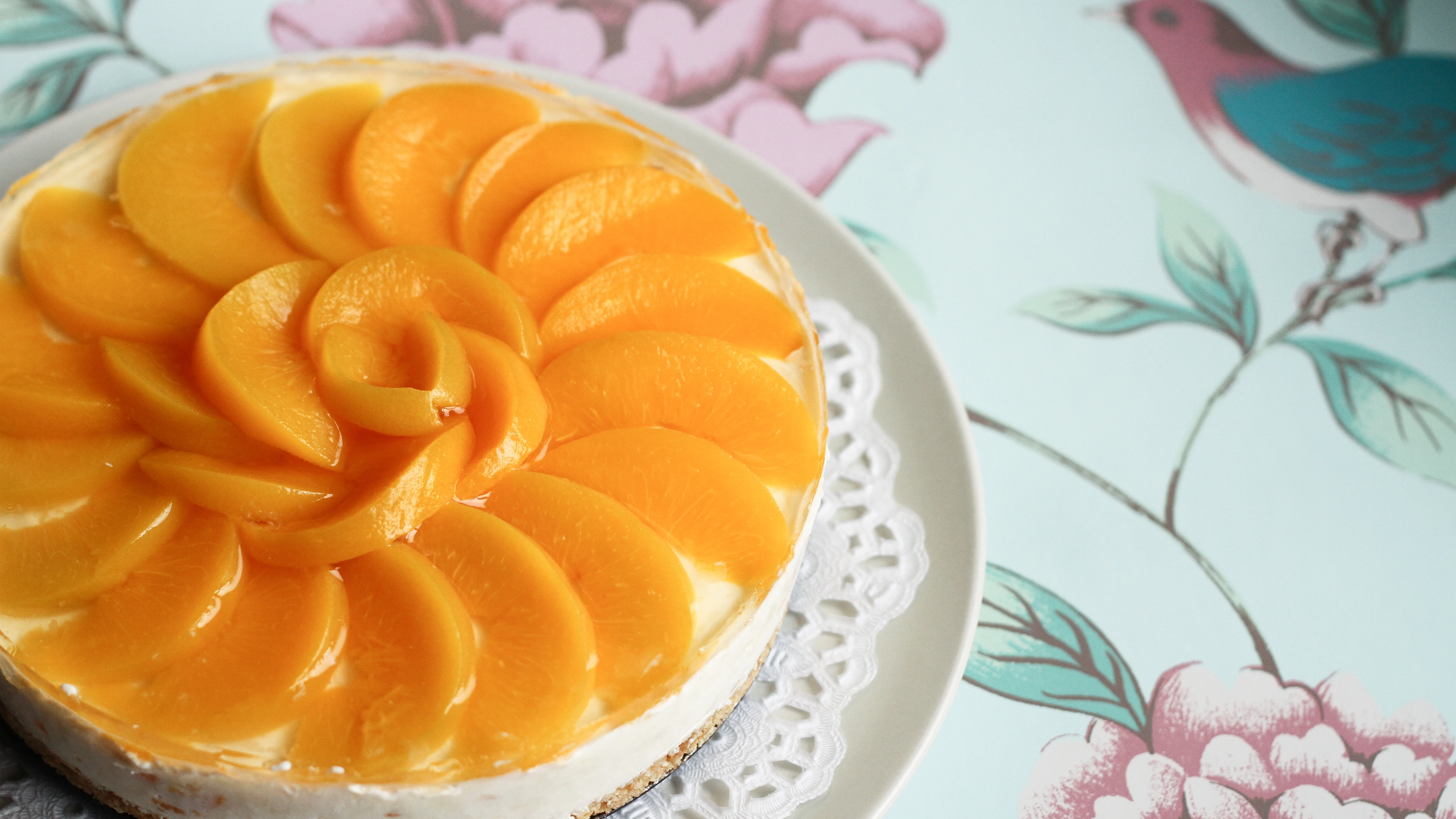 Tarta de melocot&oacute;n y mascarpone sin horno.