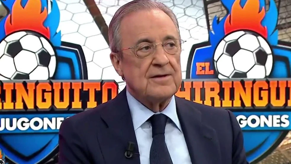 Florentino Pérez, en el Chiringuito de Jugones en MEGA Florentino Pérez, en el Chiringuito de Jugones en MEGA