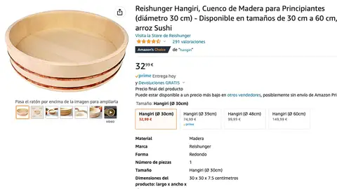 Hangiri para hacer sushi Hangiri para hacer sushi