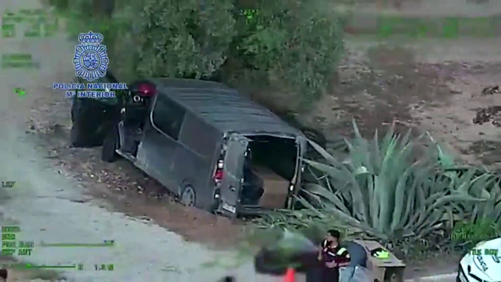 La Policía Nacional intercepta una furgoneta con 200 kilos de marihuana y hachís tras una persecución en Málaga