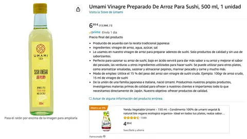 Vinagre para sushi Vinagre para sushi