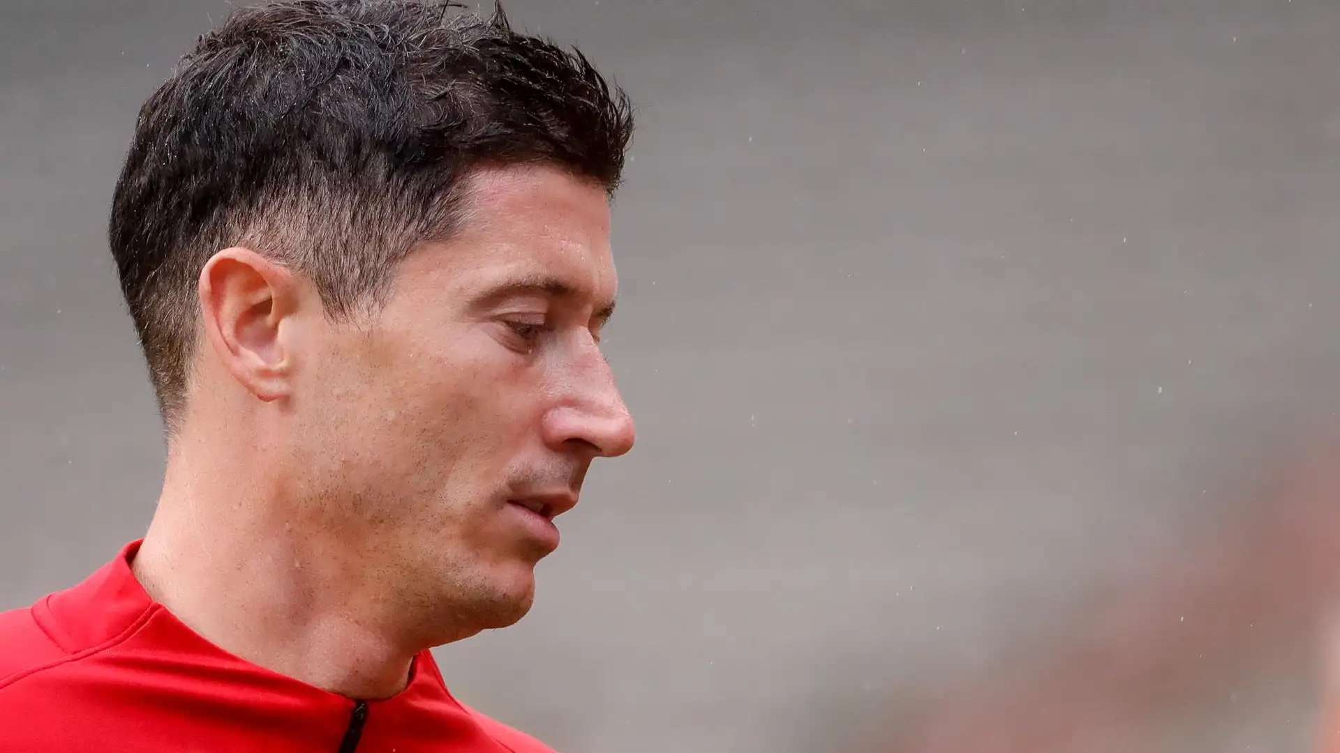 Lewandowski, en un entrenamiento con Polonia Lewandowski, en un entrenamiento con Polonia