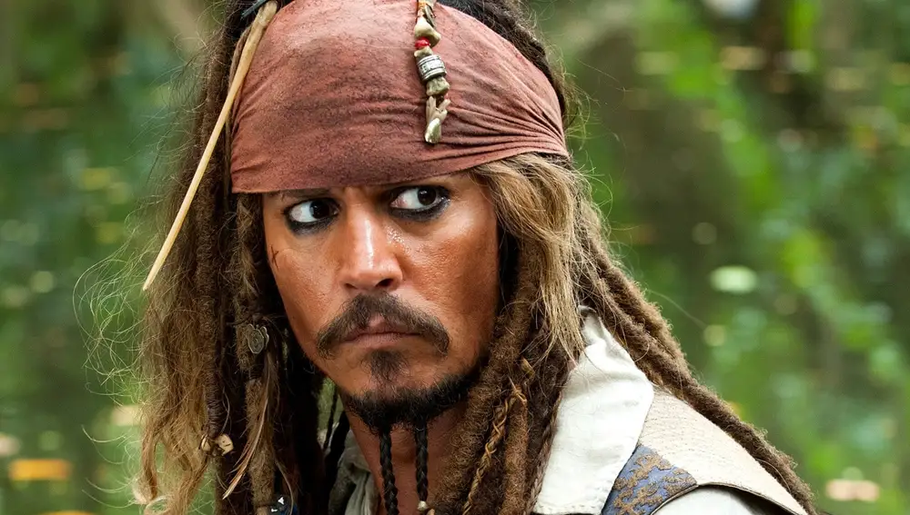 Johnny Depp como Jack Sparrow en 'Piratas del Caribe'