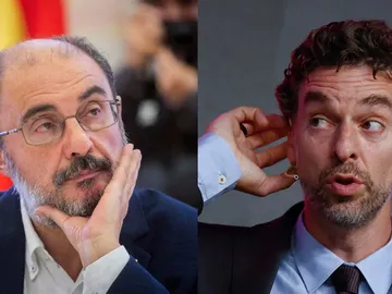 Javier Lambán y Pau Gasol Javier Lambán y Pau Gasol