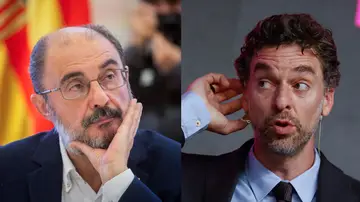 Javier Lambán y Pau Gasol Javier Lambán y Pau Gasol