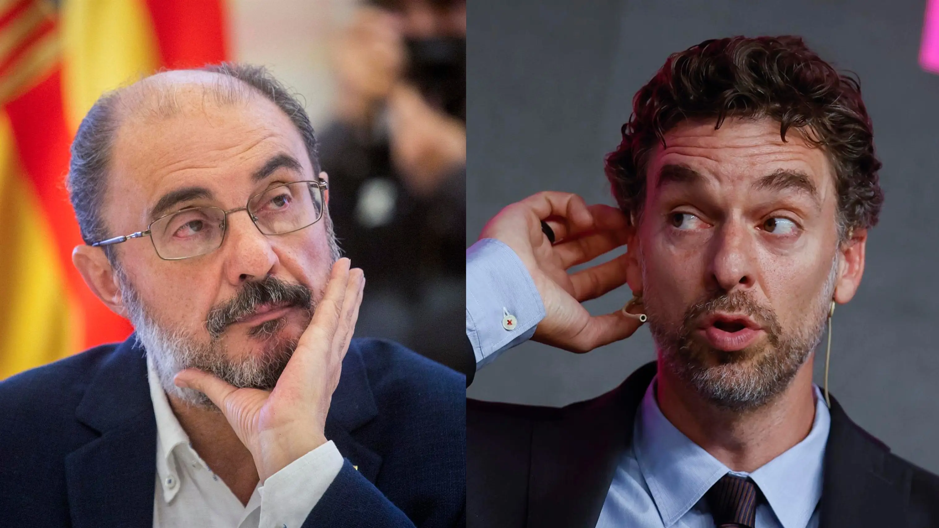 Javier Lambán y Pau Gasol Javier Lambán y Pau Gasol