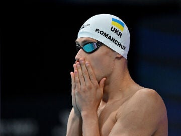 El nadador ucraniano Mykhailo Romanchuk en el Mundial de Natación de Budapest