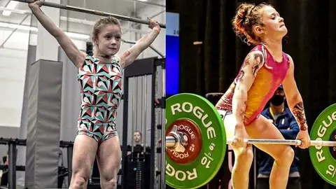 Rory van Ulft, una halterófila con 9 años Rory van Ulft, una halterófila con 9 años