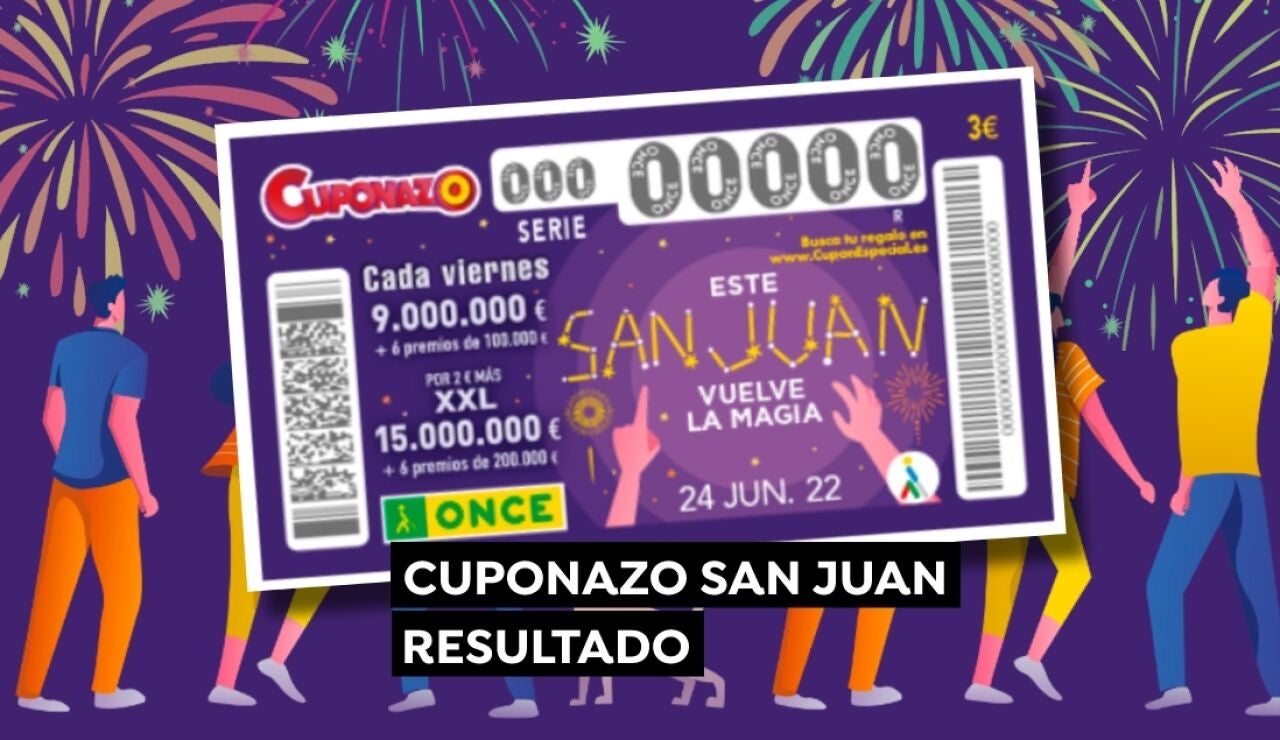 ONCE Sorteo de San Juan 2022: Comprobar cuponazo de hoy viernes 24 de junio en directo