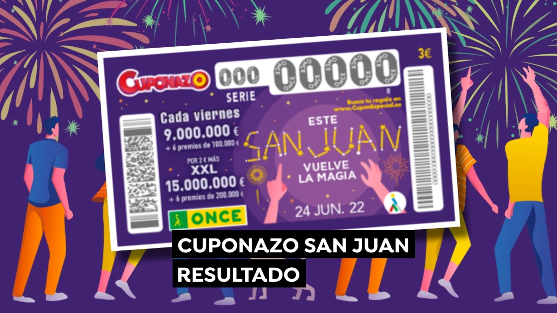 ONCE Sorteo de San Juan 2022: Comprobar cuponazo de hoy viernes 24 de junio en directo