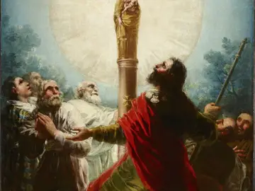 Aparición de la Virgen del Pilar al Apóstol Santiago y sus discípulos Aparición de la Virgen del Pilar al Apóstol Santiago y sus discípulos