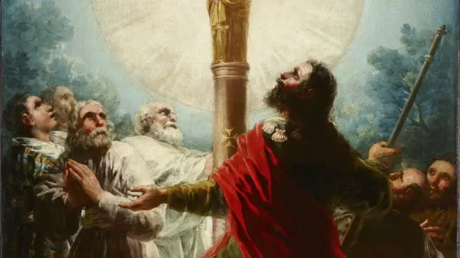 Aparición de la Virgen del Pilar al Apóstol Santiago y sus discípulos Aparición de la Virgen del Pilar al Apóstol Santiago y sus discípulos