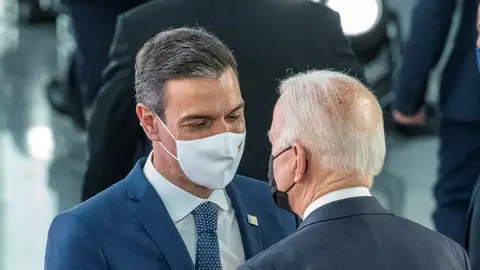 Pedro Sánchez y Joe Biden, en una imagen de archivo Pedro Sánchez y Joe Biden, en una imagen de archivo